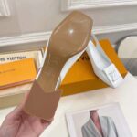 Louis Vuitton LV Women Shake Slingback Pump White Patent Calf Leather Lambskin 5.5 Cm Heel - Image 9