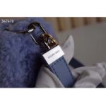 Louis Vuitton LV Women Twist MM Handbag Jean Blue Shearling Smooth Calfskin Leather - Image 8