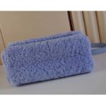 Louis Vuitton LV Women Twist MM Handbag Jean Blue Shearling Smooth Calfskin Leather - Image 6