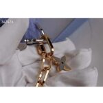 Louis Vuitton LV Women Twist MM Handbag Jean Blue Shearling Smooth Calfskin Leather - Image 9