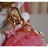 Louis Vuitton LV Women Twist MM Handbag Pink Shearling Smooth Calfskin Leather (4)