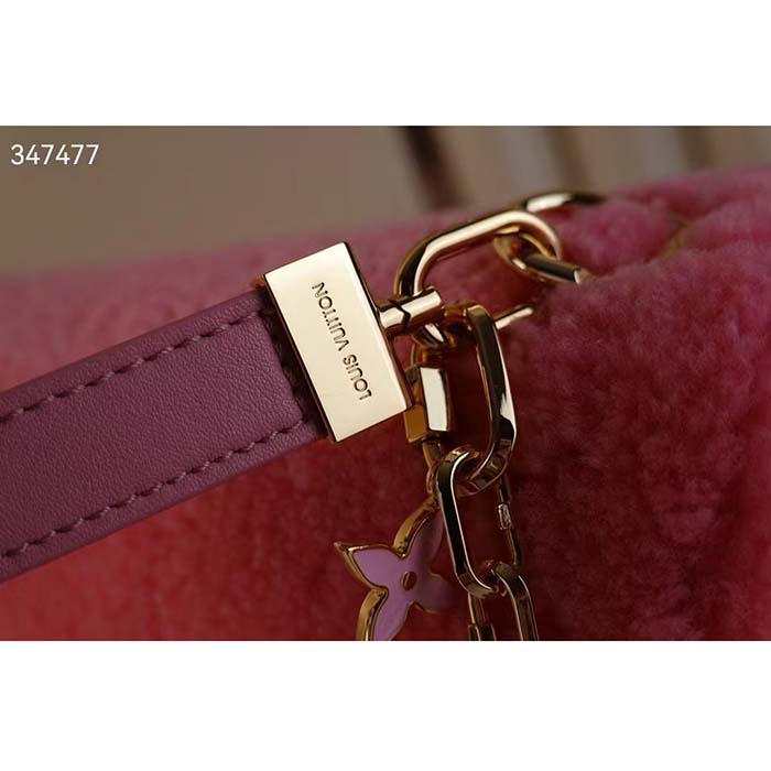 Louis Vuitton LV Twist MM shearling pink ref.725092 - Joli Closet