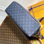 Louis Vuitton Unisex Saumur Tote Monogram Eclipse Coated Canvas Black Cowhide Leather - Image 5