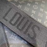 Louis Vuitton Unisex Saumur Tote Monogram Eclipse Coated Canvas Black Cowhide Leather - Image 8