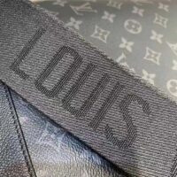 Louis Vuitton Unisex Saumur Tote Monogram Eclipse Coated Canvas Black Cowhide Leather (5)