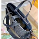 Louis Vuitton Unisex Saumur Tote Monogram Eclipse Coated Canvas Black Cowhide Leather - Image 4