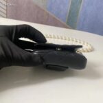 Chanel Women CC Shoulder Black Flap Bag Artificial Pearl Chain Calfskin Leather - Imagen 9