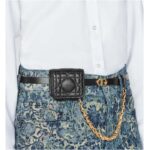 Dior Unisex CD Dior Caro Belt Removable Pouch Black Smooth Calfskin Cannage 15 MM - immagine 8