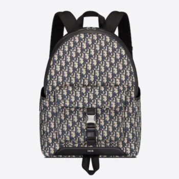 Dior Unisex CD Dior Explorer Backpack Beige Black Dior Oblique Jacquard