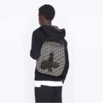 Dior Unisex CD Gallop Backpack Beige Black Oblique Jacquard Black Grained Calfskin - Image 12