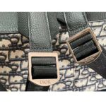 Dior Unisex CD Gallop Backpack Beige Black Oblique Jacquard Black Grained Calfskin - Image 8