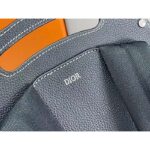 Dior Unisex CD Gallop Backpack Black Grained Calfskin Flap Front Saddle Flap - immagine 9