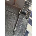 Dior Unisex CD Saddle Pouch Black Grained Calfskin Hallmark Saddle – Image 8