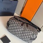 Dior Unisex CD Saddle Soft Bag Beige Black Dior Oblique Jacquard – Bild 7
