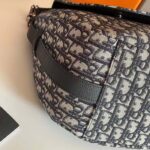 Dior Unisex CD Saddle Soft Bag Beige Black Dior Oblique Jacquard – Bild 6