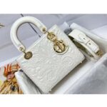 Dior Women CD Small Lady Dior My ABCDior Bag Latte Quilted-Effect Lambskin - Imagen 3
