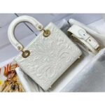 Dior Women CD Small Lady Dior My ABCDior Bag Latte Quilted-Effect Lambskin - Imagen 4