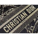 Dior Women CD Medium Lady D-Lite Bag Black Multicolor Jardin D'Hiver Embroidered Cotton - Imagen 9