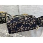 Dior Women CD Medium Lady D-Lite Bag Black Multicolor Jardin D'Hiver Embroidered Cotton - Imagen 6