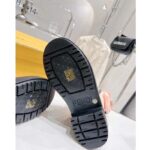 Fendi Women FF Domino Biker Boots Pink Nylon Polyamide Polyester 5 Cm Heel – Image 7