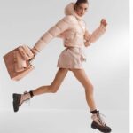 Fendi Women FF Domino Biker Boots Pink Nylon Polyamide Polyester 5 Cm Heel – Image 11