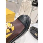 Fendi Women FF Domino Biker Boots Yellow Nylon Polyamide Polyester – Bild 10