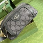 Gucci GG Unisex Ophidia Belt Bag Grey Black GG Supreme Canvas Double G – Bild 7