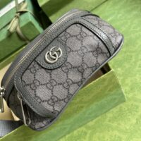 Gucci GG Unisex Ophidia Belt Bag Grey Black GG Supreme Canvas Double G (1)