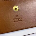 Gucci Unisex GG Marmont Card Case Wallet Light Brown GG Matelassé Leather Double G – Image 8
