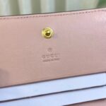 Gucci Unisex GG Marmont Card Case Wallet Light Pink GG Matelassé Leather Double G - Image 10