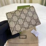 Gucci Unisex GG Marmont Card Case Wallet White Double G Beige Ebony Supreme Canvas - Image 6