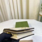 Gucci Unisex GG Marmont Card Case Wallet White Double G Beige Ebony Supreme Canvas - Image 7