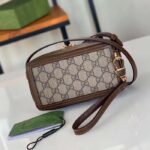 Gucci Unisex GG Mini Bag Interlocking G Beige Ebony GG Supreme Fabric - Image 5