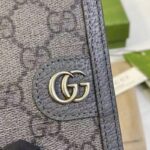 Gucci Unisex GG Ophidia Card Case Grey Black Supreme Canvas Double G - immagine 7