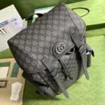 Gucci Unisex Ophidia GG Medium Backpack Grey Black GG Supreme Canvas - Image 4