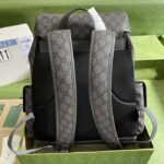 Gucci Unisex Ophidia GG Medium Backpack Grey Black GG Supreme Canvas - Image 6