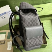 Gucci Unisex Ophidia GG Medium Backpack Grey Black GG Supreme Canvas (2)