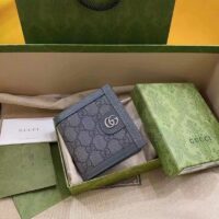 Gucci Unisex Ophidia GG Wallet Grey Black Supreme Canvas Double G (4)