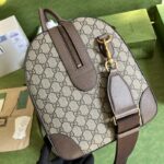 Gucci Unisex Savoy Large Duffle Bag Beige Ebony GG Supreme Canvas Double G - Image 7