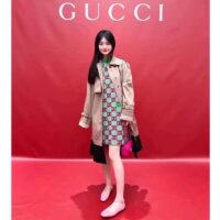 Gucci Women GG Ballet Flat Double G Pink Leather Sole Flat 1 Cm Heel (13)