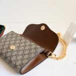 Gucci Women GG Horsebit 1955 Mini Bag Brown Beige Ebony GG Supreme Canvas - Imagen 7