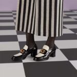 Gucci Women GG Loafer Interlocking G Black White Leather Mid 6 Cm Heel - Bild 11