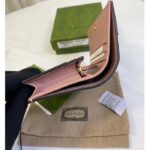 Gucci Women GG Marmont Card Case Wallet Pink Double G Beige Ebony Supreme Canvas - Image 7