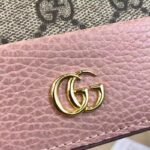 Gucci Women GG Marmont Card Case Wallet Pink Double G Beige Ebony Supreme Canvas - Image 8