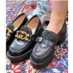 Gucci Women GG Matelassé Loafer Black Leather Low 2.5 Cm Heel – Bild 11