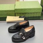 Gucci Women GG Matelassé Loafer Black Leather Low 2.5 Cm Heel – Bild 3