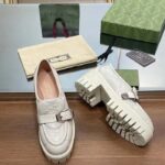 Gucci Women GG Matelassé Loafer Off White Leather Low 2.5 Cm Heel - Image 7
