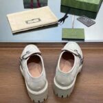 Gucci Women GG Matelassé Loafer Off White Leather Low 2.5 Cm Heel - Image 9