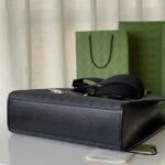 Gucci Unisex Medium Tote Bag Interlocking G Black GG Supreme Canvas – Image 7