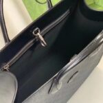 Gucci Unisex Medium Tote Bag Interlocking G Black GG Supreme Canvas – Image 9